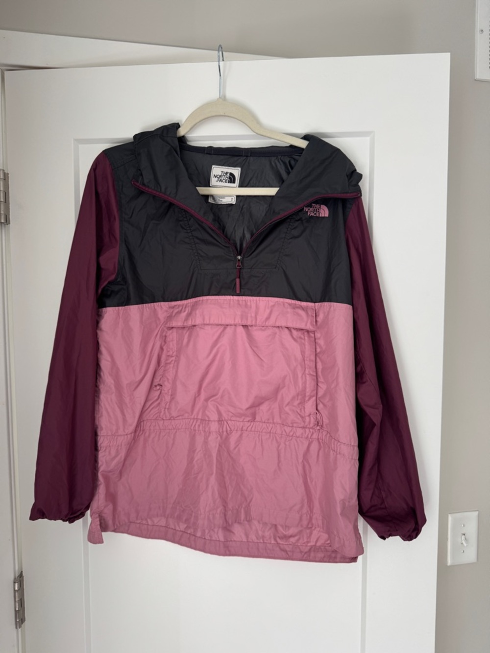 The North Face Pink & Gray Pullover Anorak - Packable